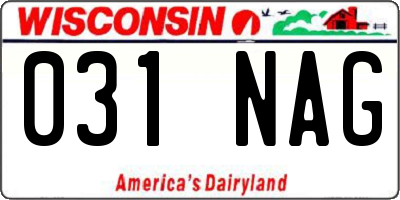 WI license plate 031NAG