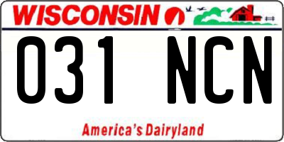 WI license plate 031NCN