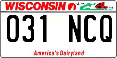 WI license plate 031NCQ