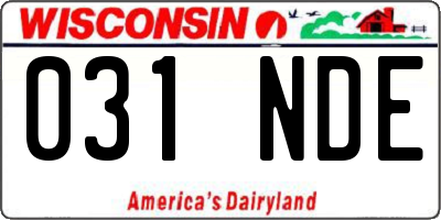 WI license plate 031NDE