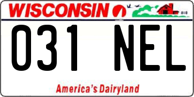 WI license plate 031NEL