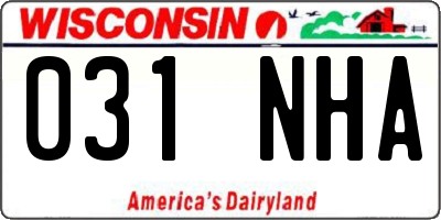 WI license plate 031NHA