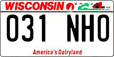 WI license plate 031NHO
