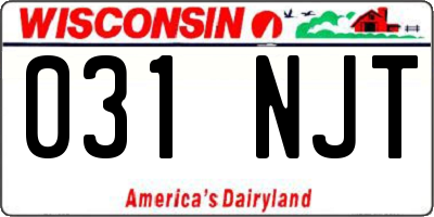 WI license plate 031NJT