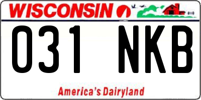 WI license plate 031NKB
