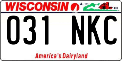WI license plate 031NKC