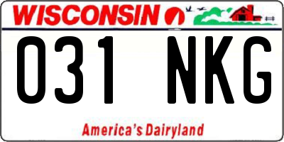 WI license plate 031NKG