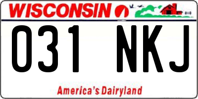 WI license plate 031NKJ