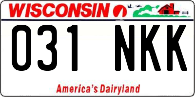 WI license plate 031NKK