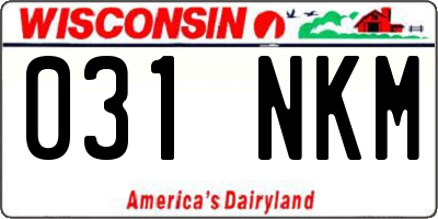WI license plate 031NKM