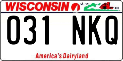 WI license plate 031NKQ