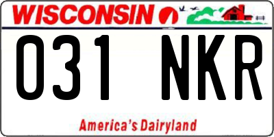 WI license plate 031NKR