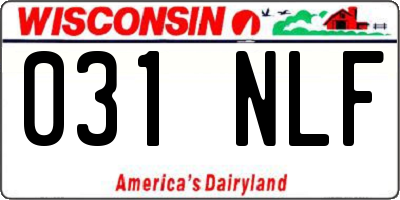 WI license plate 031NLF