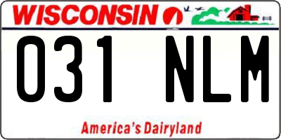 WI license plate 031NLM