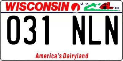 WI license plate 031NLN