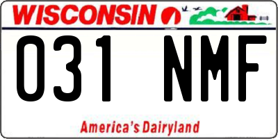 WI license plate 031NMF