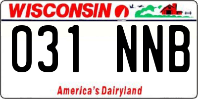 WI license plate 031NNB