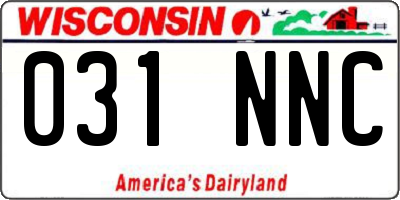 WI license plate 031NNC