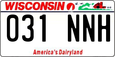 WI license plate 031NNH