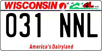 WI license plate 031NNL