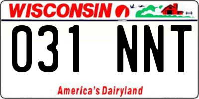 WI license plate 031NNT