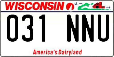 WI license plate 031NNU