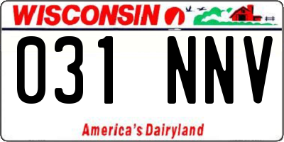 WI license plate 031NNV