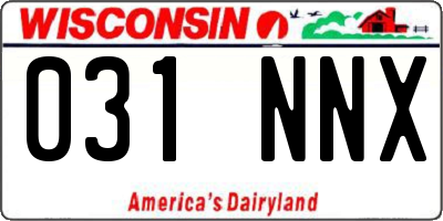 WI license plate 031NNX