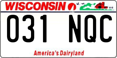 WI license plate 031NQC