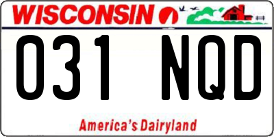 WI license plate 031NQD