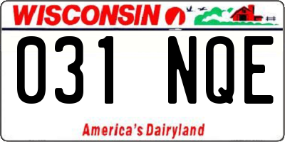 WI license plate 031NQE