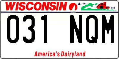 WI license plate 031NQM