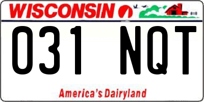 WI license plate 031NQT