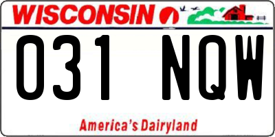 WI license plate 031NQW