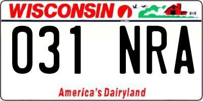 WI license plate 031NRA