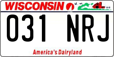 WI license plate 031NRJ