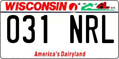 WI license plate 031NRL