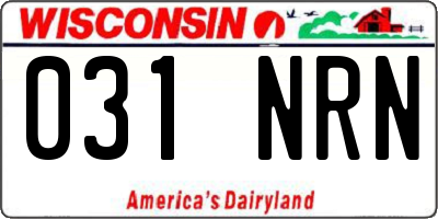 WI license plate 031NRN