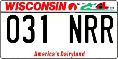 WI license plate 031NRR