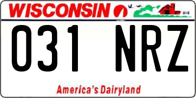 WI license plate 031NRZ