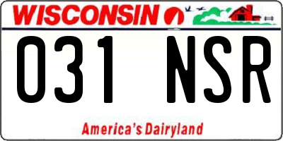 WI license plate 031NSR