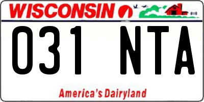 WI license plate 031NTA