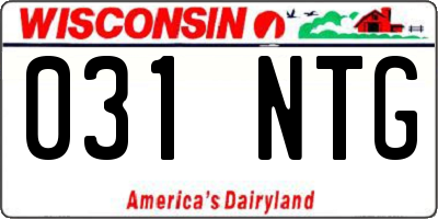 WI license plate 031NTG