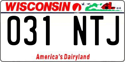 WI license plate 031NTJ