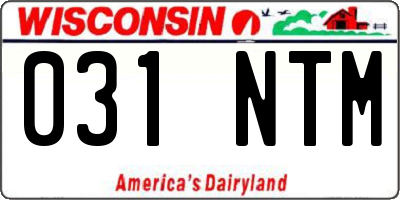 WI license plate 031NTM