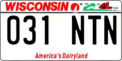 WI license plate 031NTN
