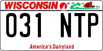 WI license plate 031NTP