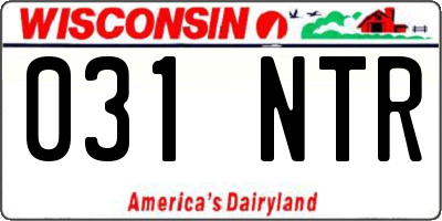 WI license plate 031NTR
