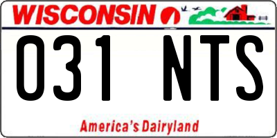 WI license plate 031NTS