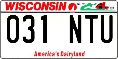 WI license plate 031NTU